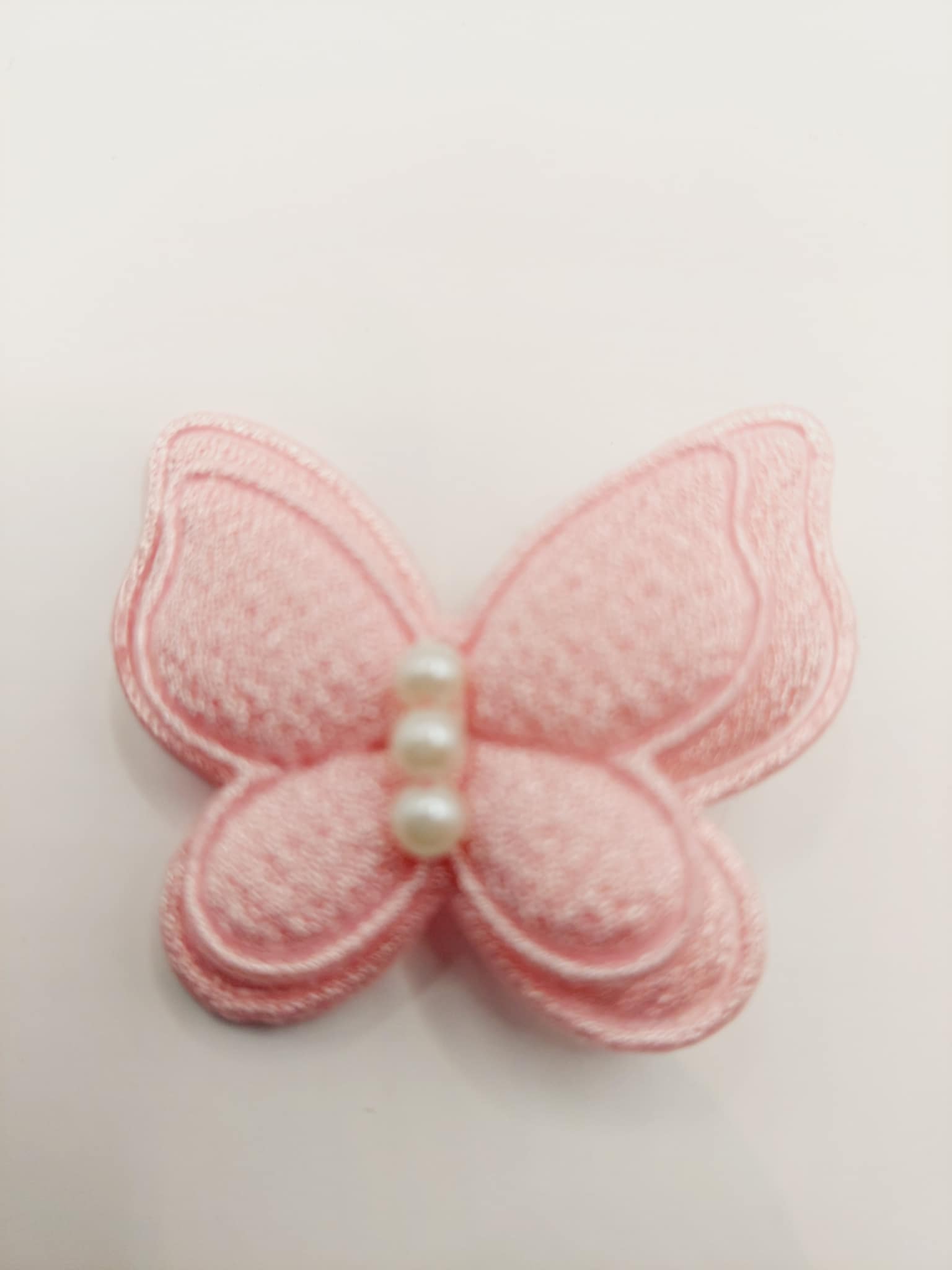 Haarspeld aligatorklem 2 cm roze vlinder