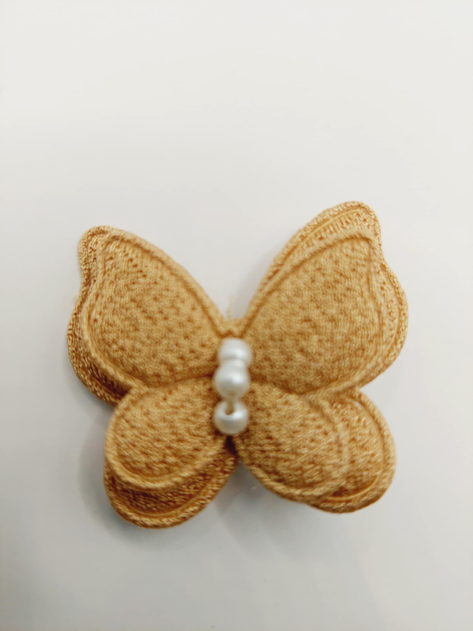 Haarspeld aligatorklem 2 cm bruin vlinder