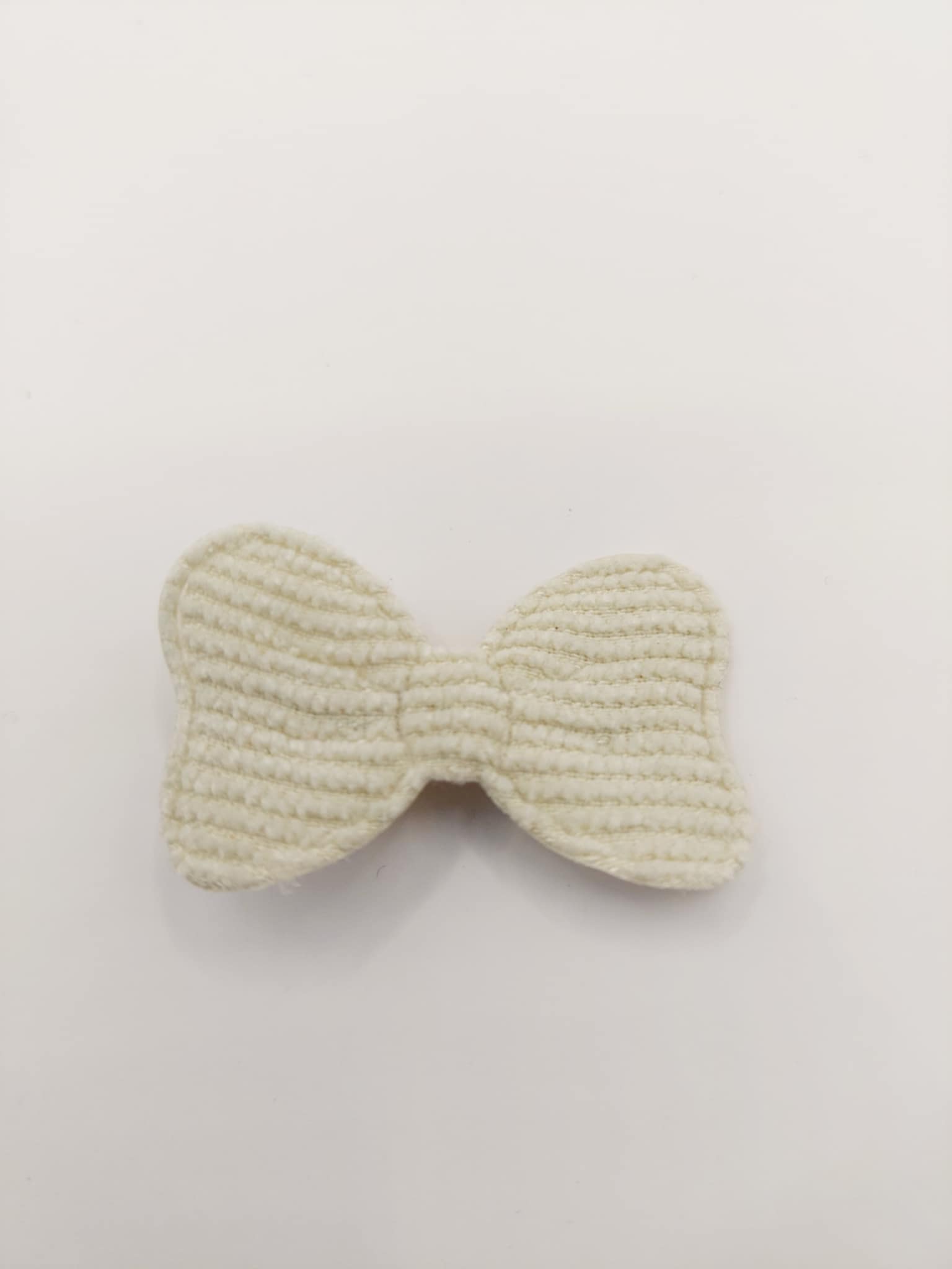 Haarspeld 3 cm aligatorclip strik beige