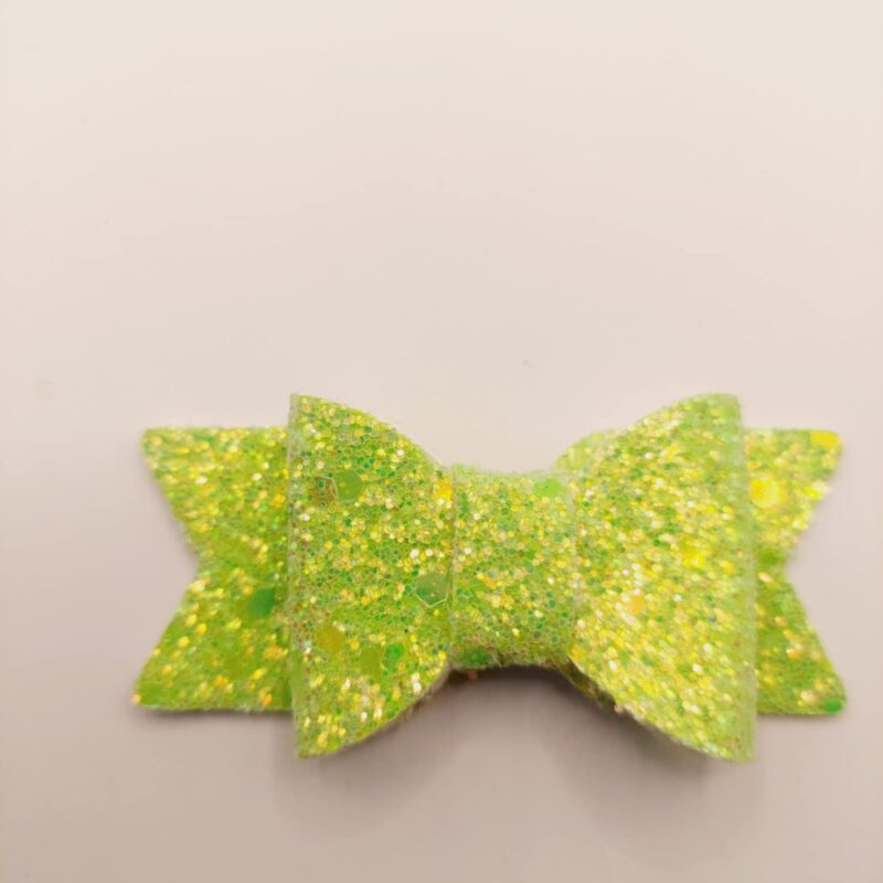 Strik geel -groen achtig met pailletjes