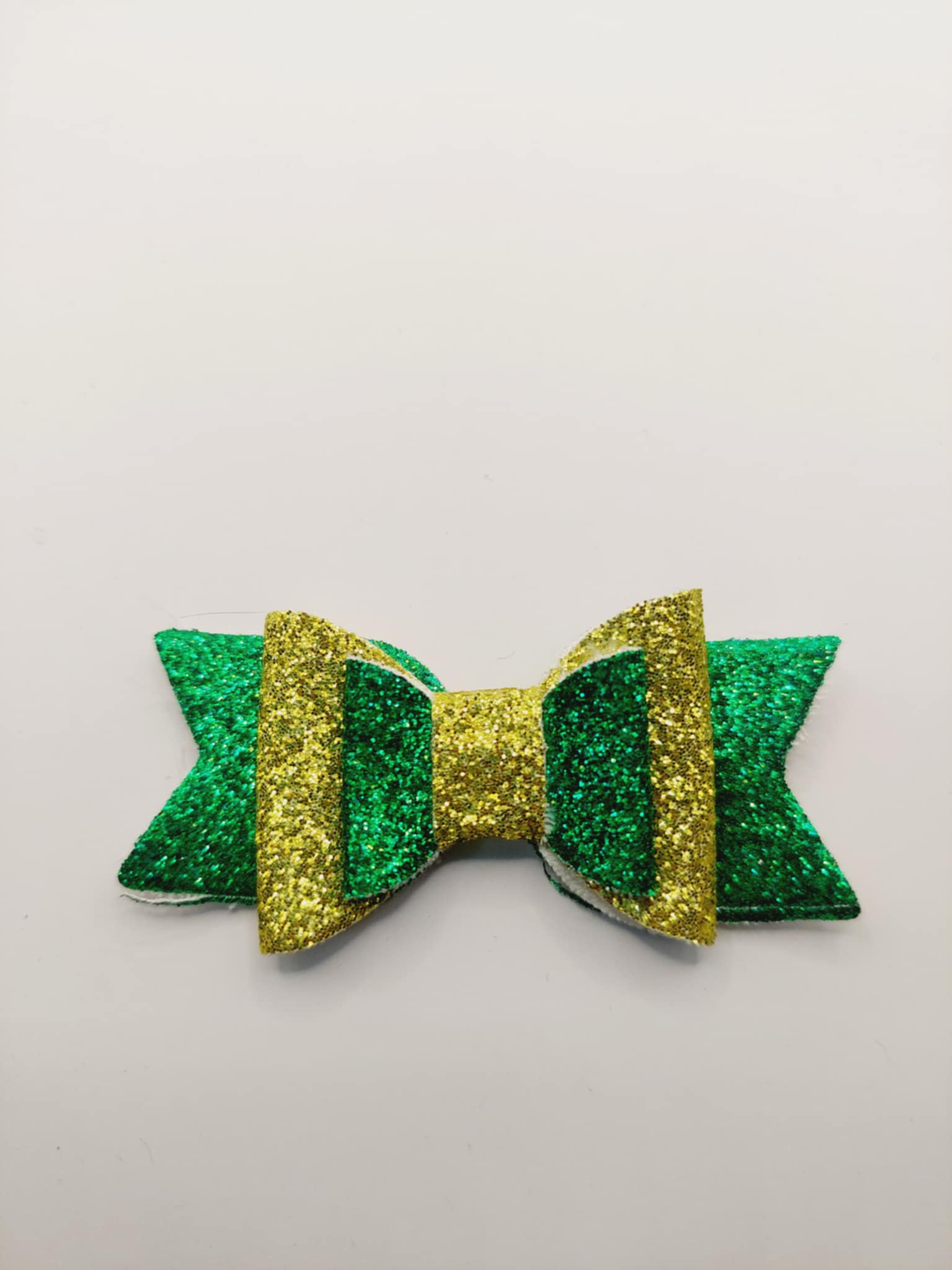 Strik groen met goud glitter