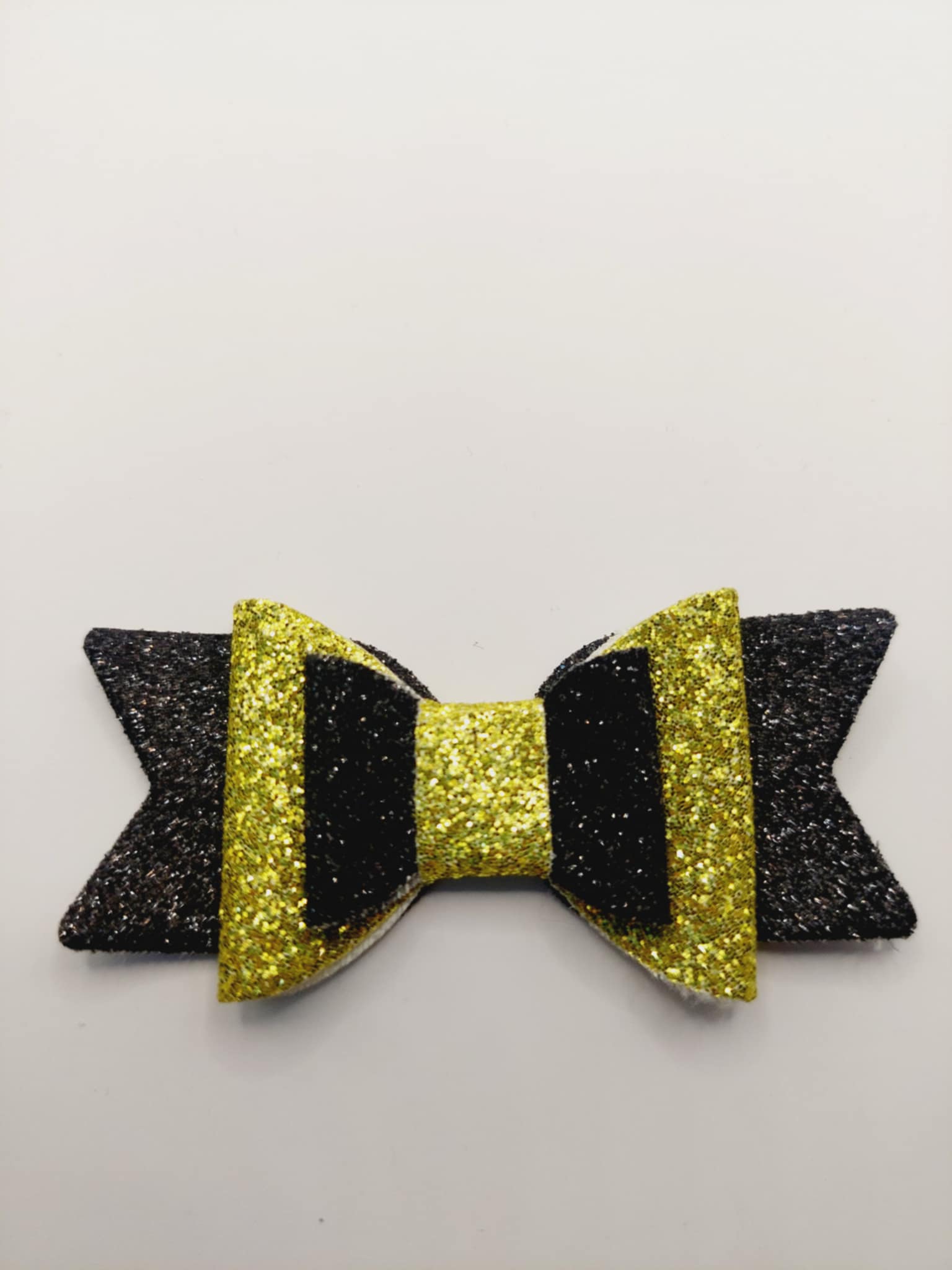 Strik zwart en goud glitter