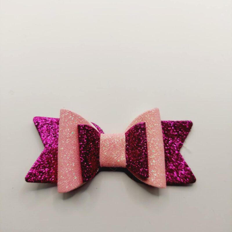 Strik paars en roze glitter