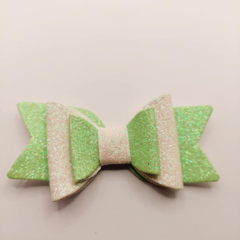 Strik groen en wit glitter