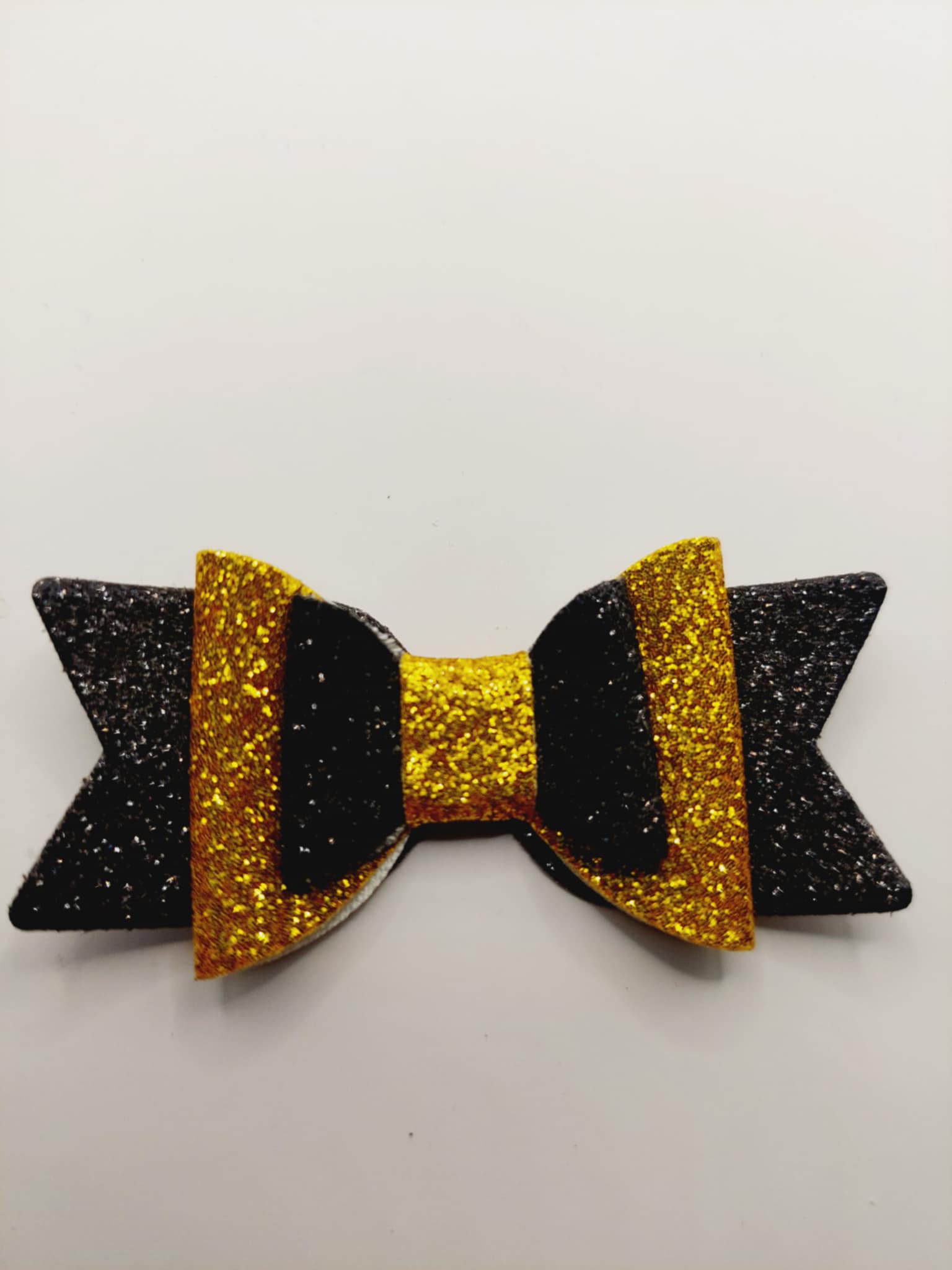 Strik zwart en goud glitter