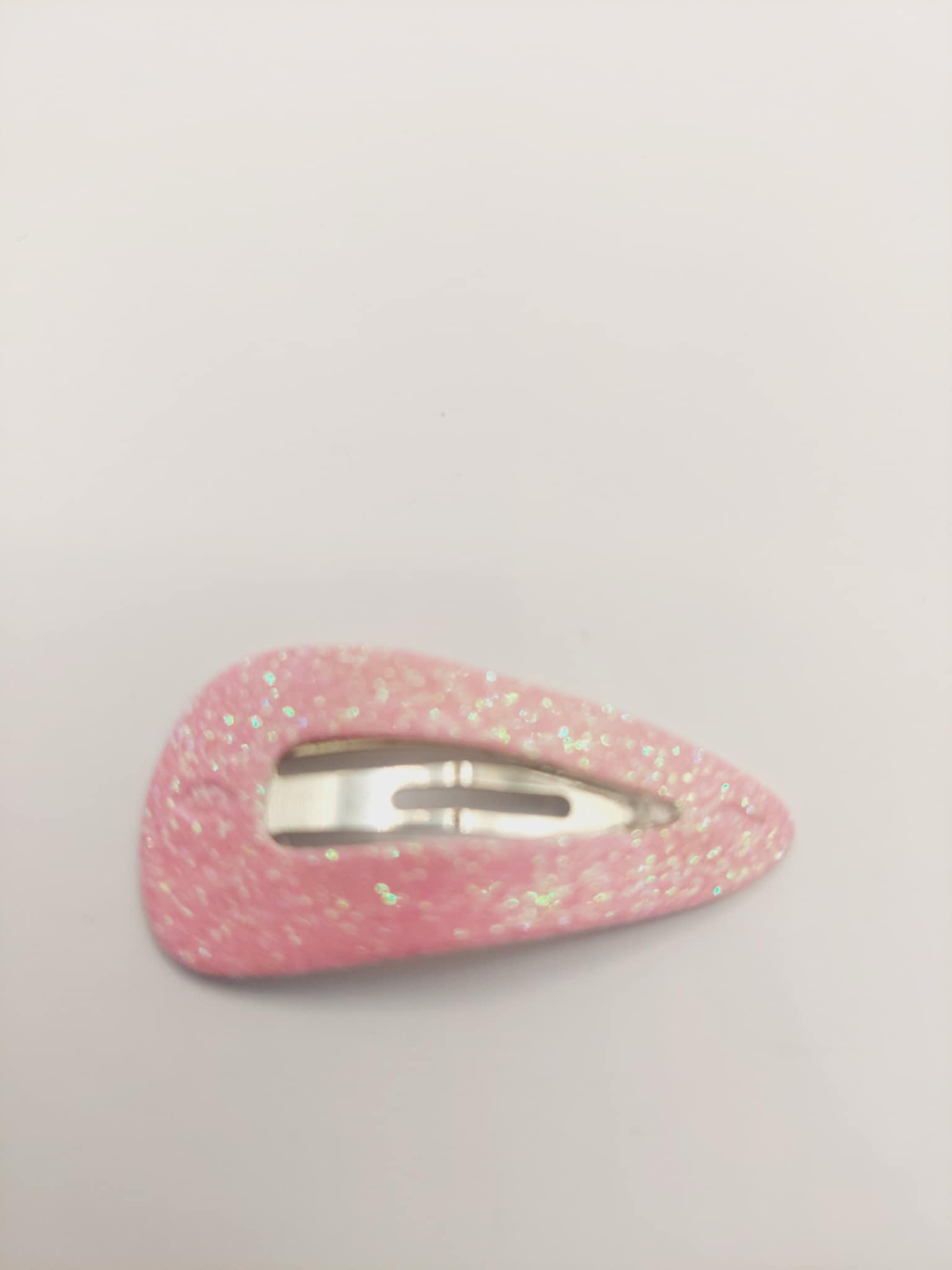 Haarspeld basic 3 cm clip licht roze glitter
