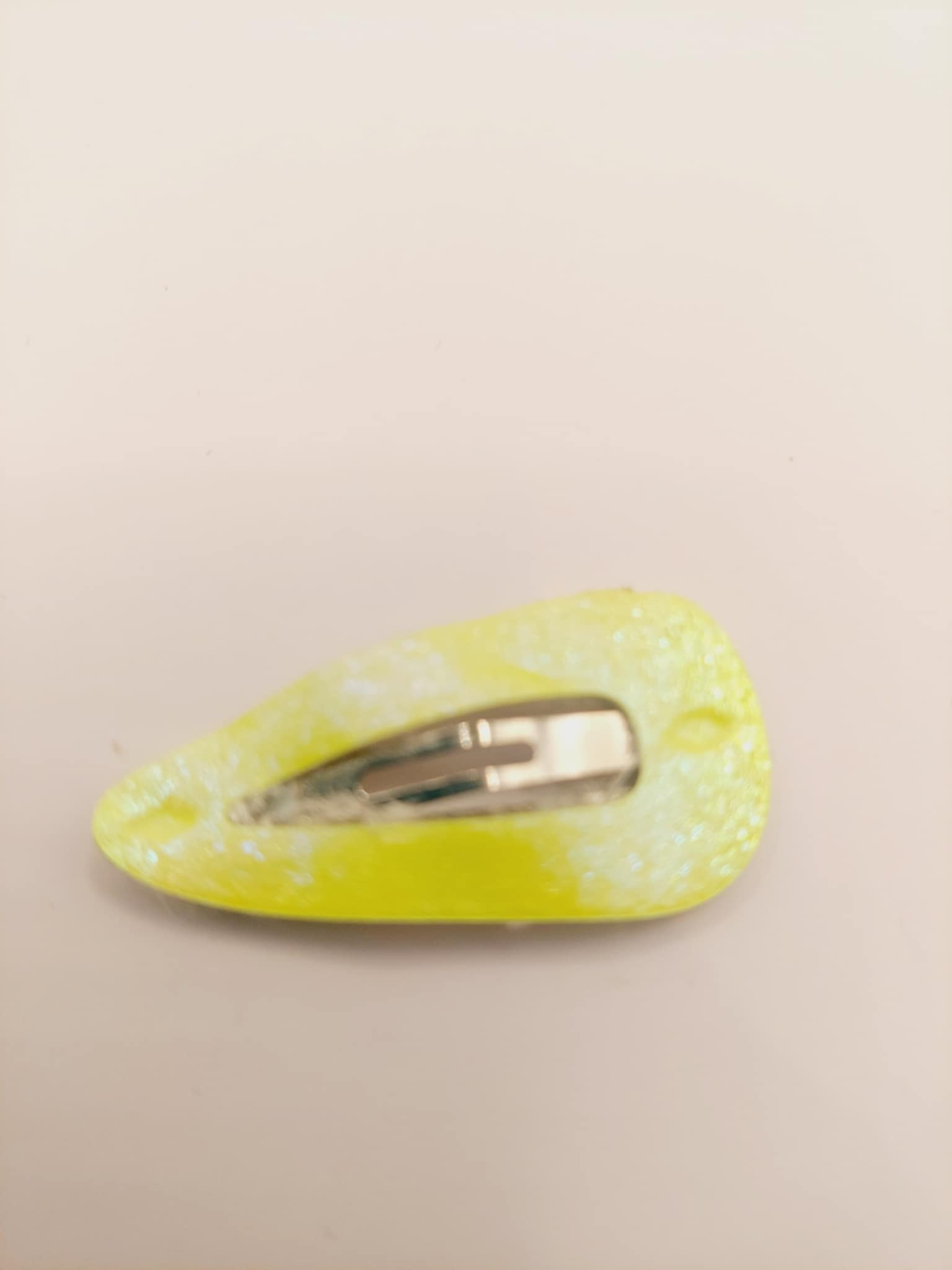 Haarspeld basic 3 cm clip neon geel