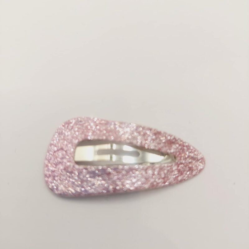 Haarspeld basic 3 cm clip roze glitter