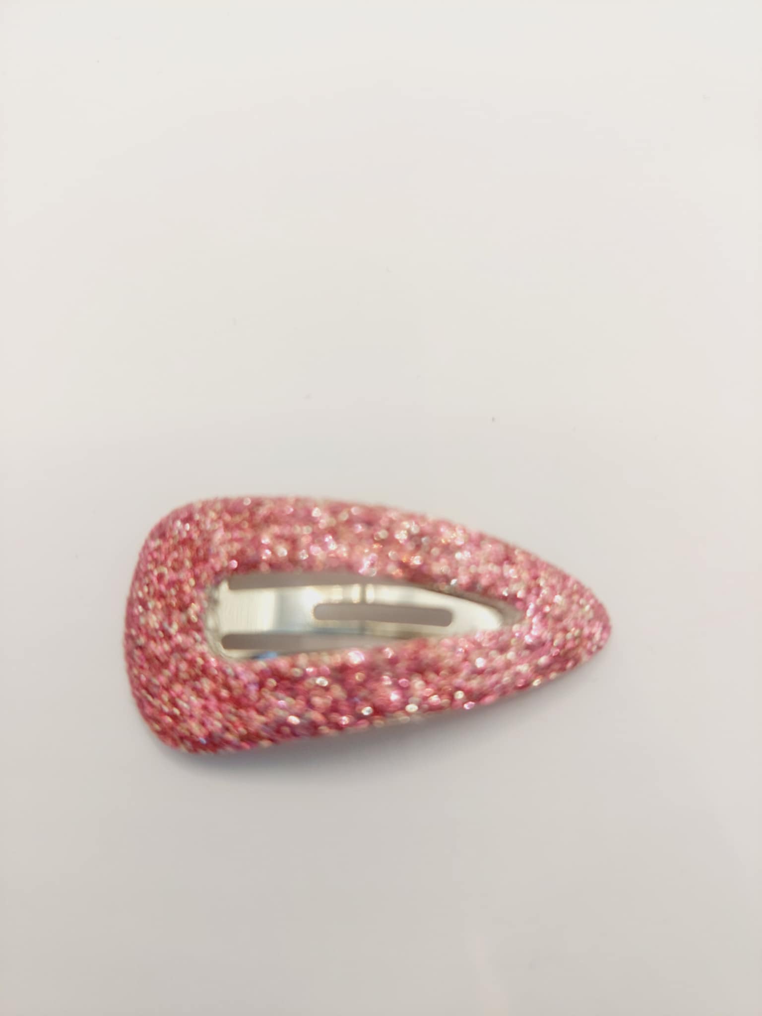 Haarspeld basic 3 cm clip donker roze glitter