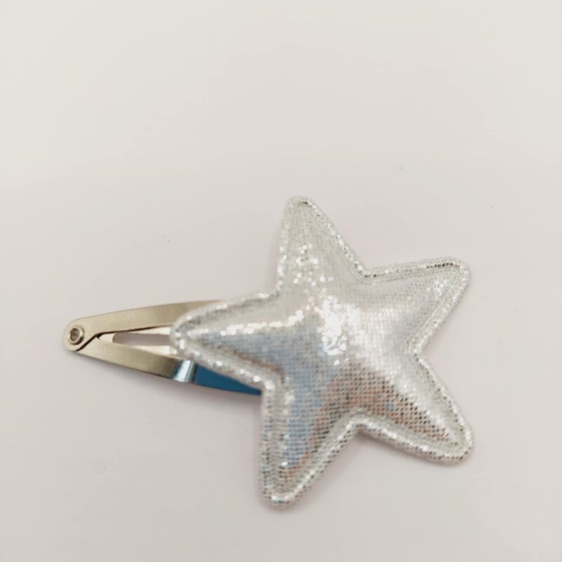 Haarspeld clip 4 cm met ster wit