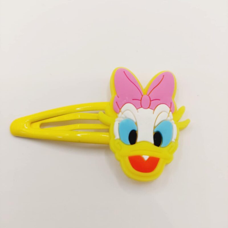 Haarspeld met een ruber gecoate clip van 5 cm met katrien duck