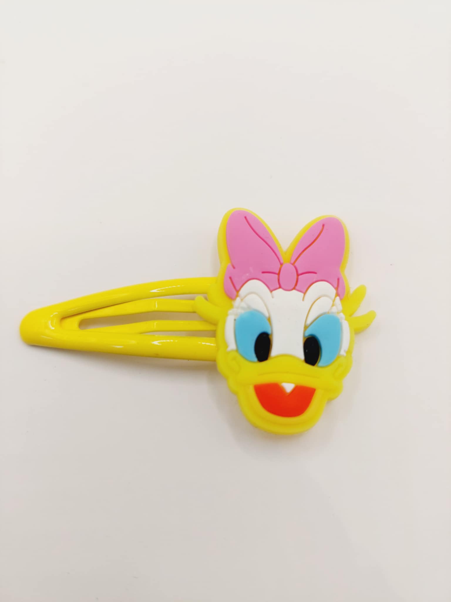 Haarspeld met een ruber gecoate clip van 5 cm met katrien duck