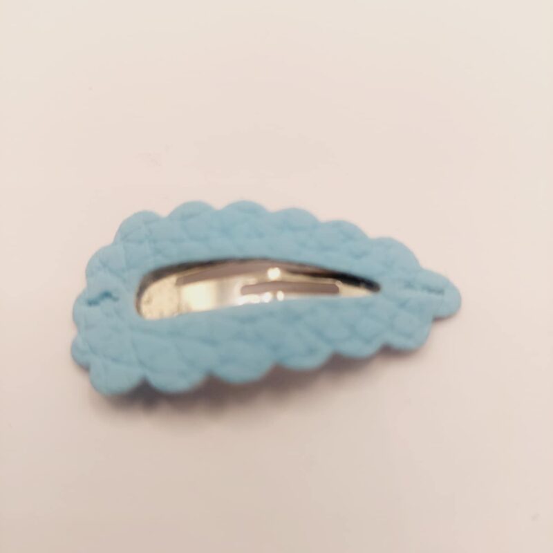 Haarspeld basic 3 cm clip geribbeld pastel licht blauw