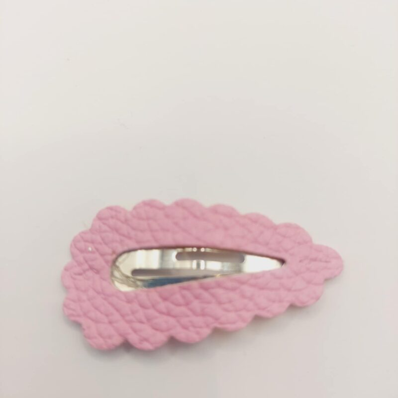 Haarspeld basic 3 cm clip geribbeld pastel roze