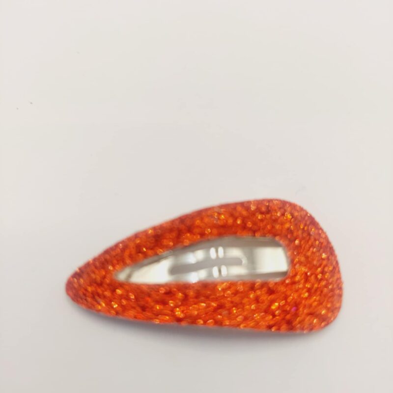 Haarspeld basic 3 cm clip rood glitter