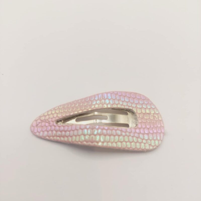 Haarspeld basic 3 cm clip roze glimmend