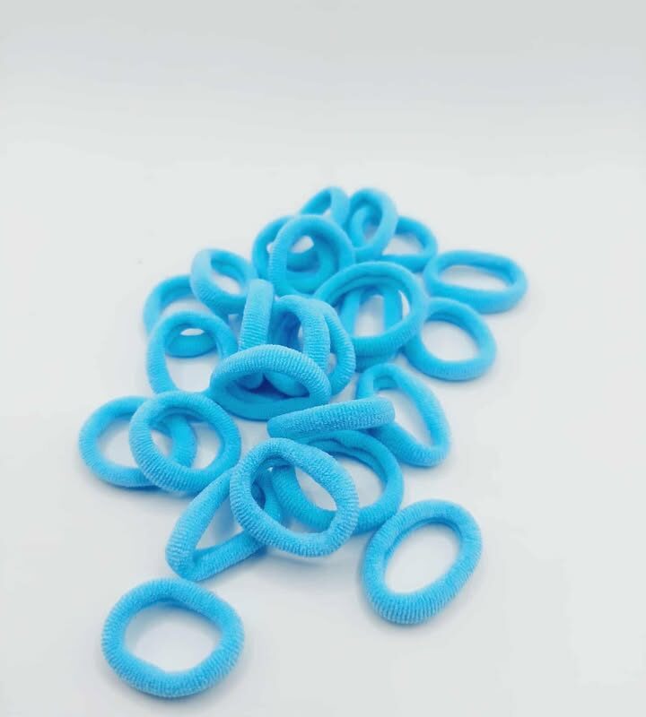 Haarelastiek 2 cm licht blauw